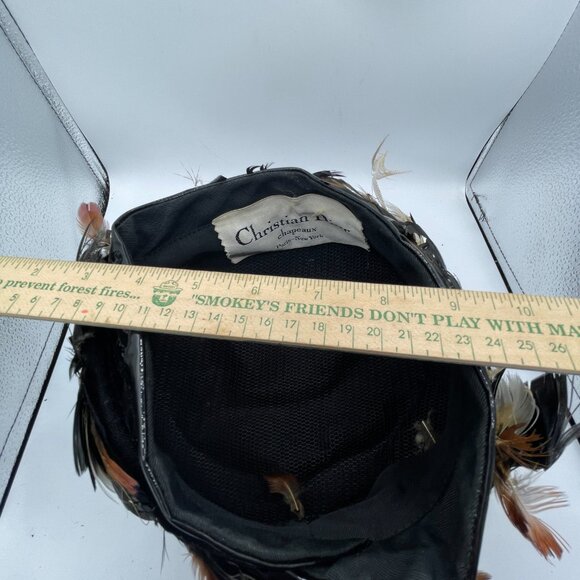 🎩 Vintage Christian Dior Feathered Hat – Paris-New York Label - Picture 12 of 12